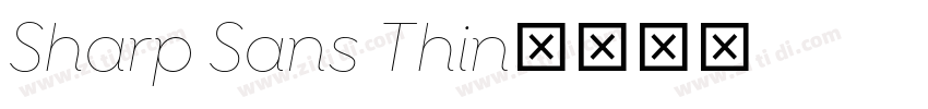 Sharp Sans Thin字体转换